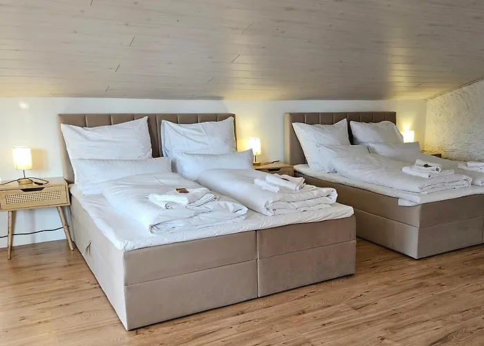 Exklusive Grosse Fuer 7 Personen, Parkplatz, Balkon, 3 Schlafzimmer